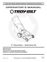 Troy-Bilt 540 Series Manuel utilisateur