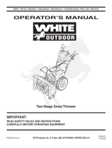 White Outdoor Two Stage Snow Blower Manuel utilisateur