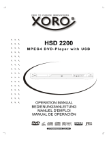 Xoro HSD 2200 Manuel utilisateur