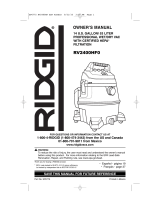 RIDGID RV2400HF Guide d'installation
