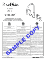 Price Pfister Petaluma 531 Series Manuel utilisateur