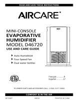 Aircare D46 720 Mode d'emploi