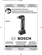 Bosch Power Tools ADS181B Manuel utilisateur