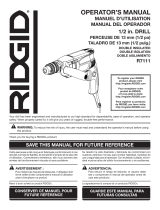 RIDGID R71111 Mode d'emploi