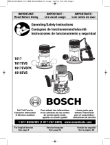 Bosch 1618EVS - 2-1/4 HP Electronic Fixed Base D Handle Router Manuel utilisateur