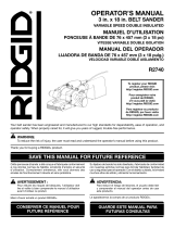 RIDGID Heavy Duty Variable Speed 3" X 18" Belt Sander Manuel utilisateur