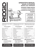 RIDGID 16-Gauge 2-1/2 in. Straight Nailer Manuel utilisateur