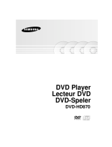 Samsung dvd hd870 Manuel utilisateur
