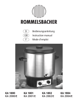 Rommelsbacher KA 2000/E Manuel utilisateur