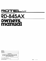 Rotel RD-845AX Le manuel du propriétaire
