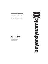 Beyerdynamic Opus 800 MF Manuel utilisateur
