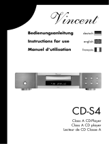 VINCENT CD-S4 Le manuel du propriétaire