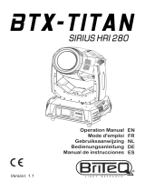 Briteq BTX-TITAN SIRIUS HRI 280 Le manuel du propriétaire