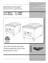 Vollrath Vacuum Pack Machine, In-Chamber Manuel utilisateur