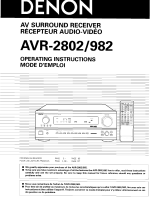 Denon AVR-2802 Le manuel du propriétaire