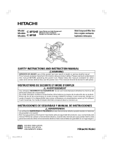 Hitachi C8FSE - 8-1/2" Sliding Compound Miter Saw Manuel utilisateur