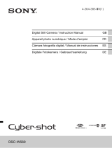Sony Série Cyber Shot DSC-W560 Manuel utilisateur