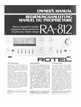 Rotel RA-812 Le manuel du propriétaire