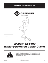 Greenlee GATOR ES1000 Battery-powered Cable Cutter Manuel utilisateur