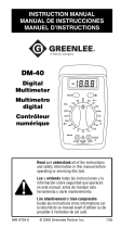 Greenlee DM-40 Digital Multimeter Manuel utilisateur