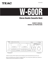TEAC W-600R Manuel utilisateur