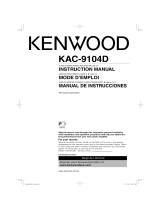 Kenwood KAC-9104D Manuel utilisateur