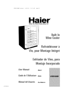 Haier HVB050ABH - Designer Series 50 Bottle Capacity Wine Cellar Manuel utilisateur