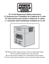 Hot Wheels 12-Volt Rechargeable Replacement Battery Instruction Sheet