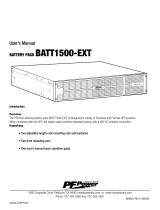 Panamax BATT1500-EXT Manuel utilisateur