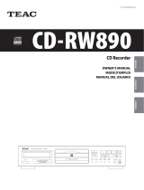 TEAC CD-RW890CD-RW890MKII Le manuel du propriétaire