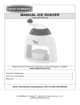 Back to Basics Electric Ice Shaver Manuel utilisateur