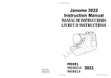 JANOME 3022 Manuel utilisateur