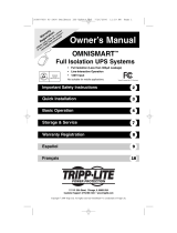 Tripp Lite OmniSmart Full Isolation UPS Systems OMNI500ISO Le manuel du propriétaire