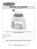 Back to Basics Electric Ice Shaver Manuel utilisateur
