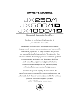 JL Audio JX500/1D Le manuel du propriétaire
