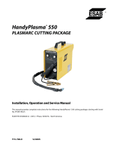 ESAB HandyPlasma® 550 Plasmarc Cutting Package Troubleshooting instruction