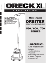 Oreck 550 Manuel utilisateur