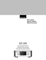 Rotel RSP-1098 Le manuel du propriétaire