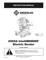 Greenlee 855GX IntellibenderTM Electric Bender Manuel utilisateur