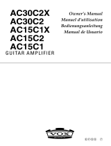 Vox AC15C1X Custom Guitar Combo Amplifier Le manuel du propriétaire