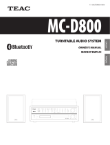TEAC MC-D800 Le manuel du propriétaire
