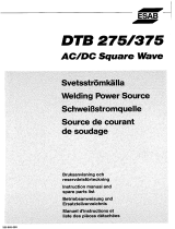 ESAB DTB 275, DTB 375 AC/DC Square wave Manuel utilisateur