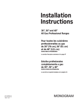 Monogram ZGP366NRSS Guide d'installation
