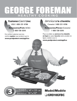 George Foreman GRD10GFBC Guide d'installation