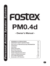Fostex PM0.4d Le manuel du propriétaire