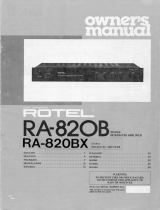 Rotel RA-820B Le manuel du propriétaire