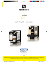 DeLonghi nespresso lattissima Instructions Manual
