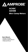 Amprobe AD40B & AC40C Mini Clamp Meters Manuel utilisateur