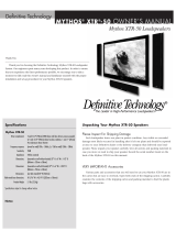Definitive Technology Mythos XTR-50 Manuel utilisateur