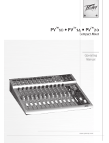 Peavey PV 10, PV 14, PV 20 Compact Mixer Manuel utilisateur